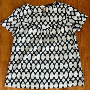 M&S Black and White Patterned Women's Top
